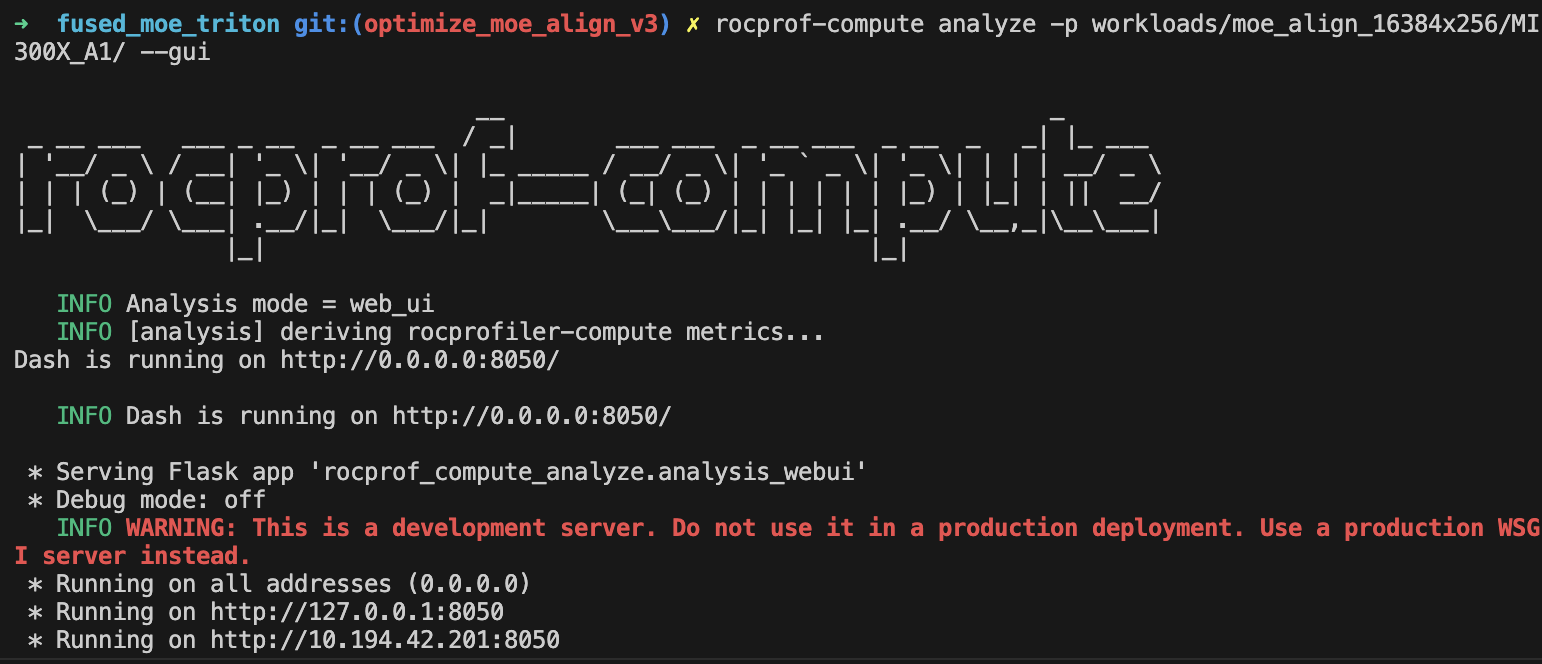 start rocprof-compute in server side
